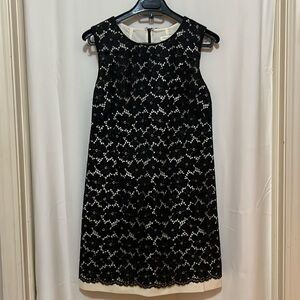 Shoshanna black lace sheath dress